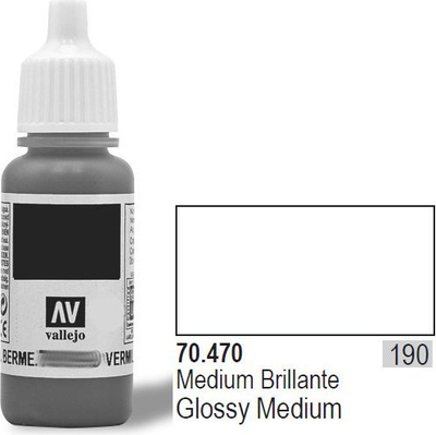 Medium akrilik Vallejo Model Color Glossy, 17ml, me shkëlqim, transparent