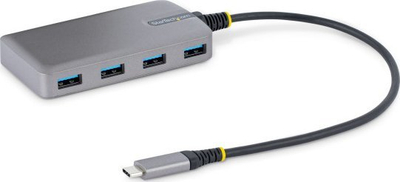 Hub USB StarTech 4 porta, USB C në USB A, 5Gbps, gri