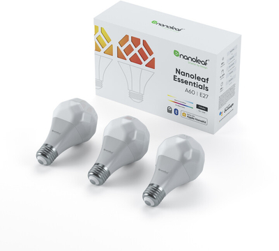 Nanoleaf Essentials Smart A19 Bulb, E27 3 парчиња