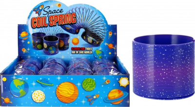 Lodër pranverë plastike MEGA CREATIVE Galaxy, 8 cm, me motive hapësinore, lejla me blu