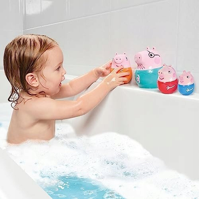 Lodër figurina Peppa Pig Nesting Family, set me ujë, shumëngjyrëshe