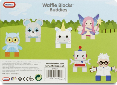 Figurina lodër Little Tikes Waffle Blocks Buddies, set me 2 copa, buf dhe ari, shumëngjyrëshe