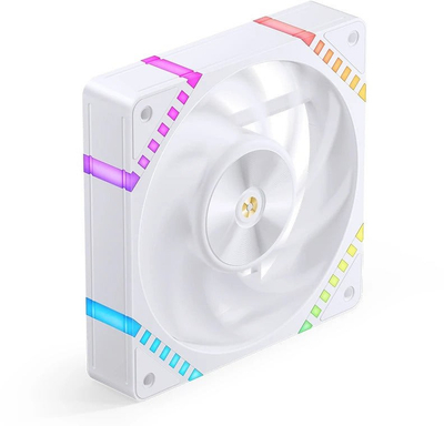 Ventilator PC Jonsbo HF2-120, 120mm, PWM, ARGB, i bardhë