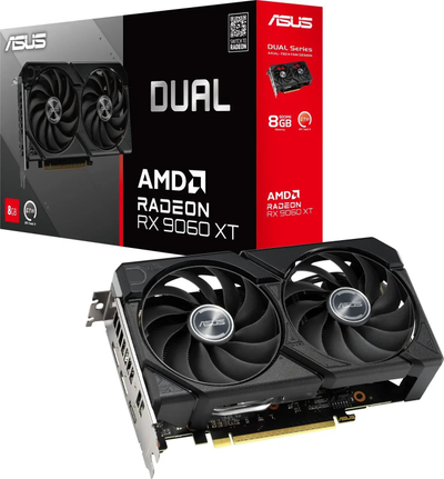 Kartelë grafike ASUS Dual Radeon RX 9060 XT, 8GB GDDR6, e zezë