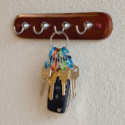 Unazë çelësash Nite Ize KeyRing KRGP-11-R3, 5 karabinerë të vegjël, shumëngjyrëshe