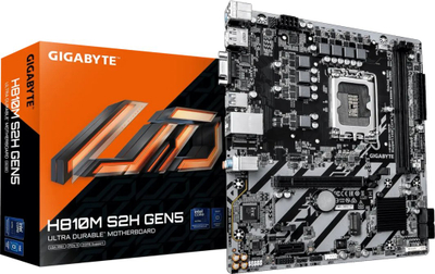 Pllakë amë Gigabyte H810M S2H GEN5, micro ATX, DDR5, e zezë