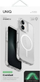 Futrollë Uniq Combat Luminous MagClick për iPhone 16 6.1", MagSafe, transparente e bardhë