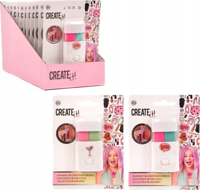 Креда за коса Create It! сина и розова, привремена боја, за деца и возрасни