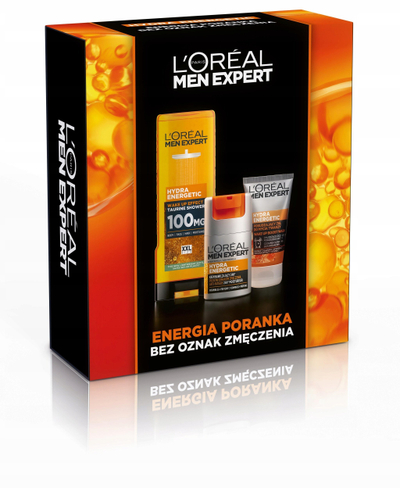 Сет подарок за мажи L'Oréal Paris Men Expert Hydra Energetic, нега за лице, хидратантен, повеќебоен