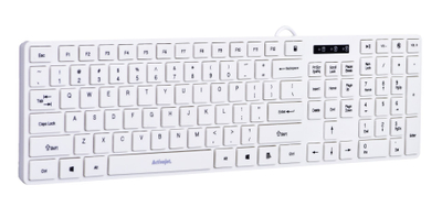 Tastierë Activejet K-3066SW, USB, e bardhë