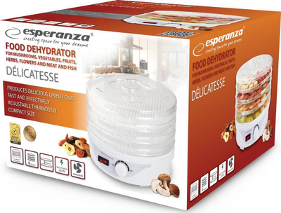Tharëse frutash Esperanza Delicatesse EKD003, 250W, 24x24cm, e bardhë