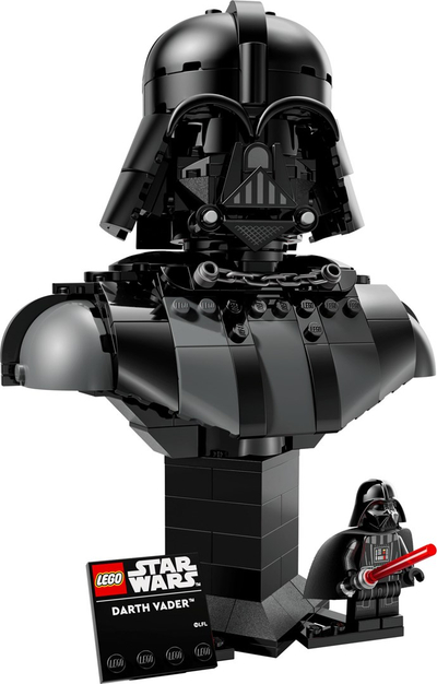 Set ndërtimi LEGO Star Wars Darth Vader Bust 75439, model koleksionues, dekor për ekspozim