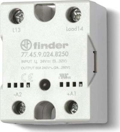 Relè gjendje e ngurtë Finder 77 Series, 40A, komandë 24V DC, gri