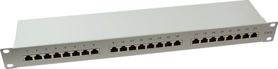 Patch panel LogiLink NP0053, 24 porta, 1U, CAT6A, gri