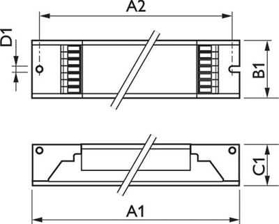 Balast elektronik Philips HF-R 258, 220-240V, 50-60Hz, i bardhë