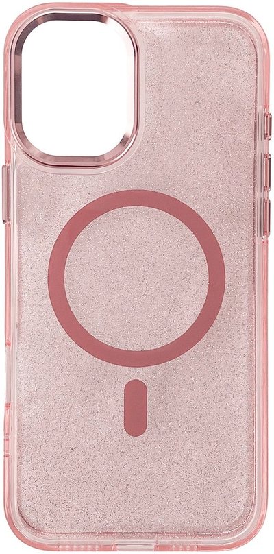 Kapak telefoni Wozinsky Glitter me MagSafe për Samsung Galaxy S25, TPU, rozë me shkëlqim