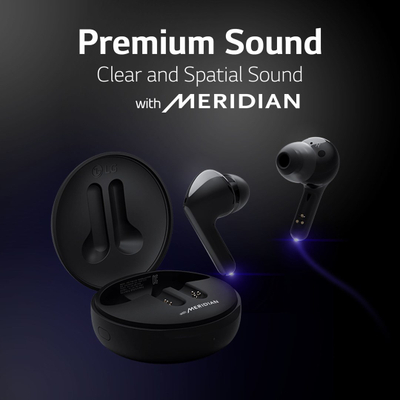 Kufje wireless LG HBS FN4, in ear, me heqje zhurme, ngjyrë e zezë