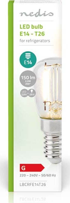 Llampë LED Nedis T26, bazë E14, 2W, 150 lm