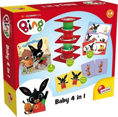 Set lojrash edukative Liscianigiochi Bing Baby 4n1, 4 aktivitete, shumëngjyrësh