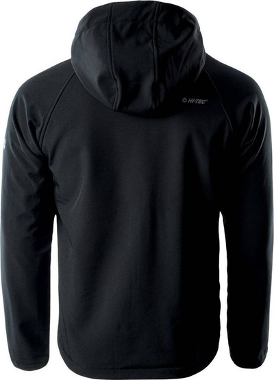 Xhaketë softshell HI-TEC NETI për burra, me kapuç, e zezë