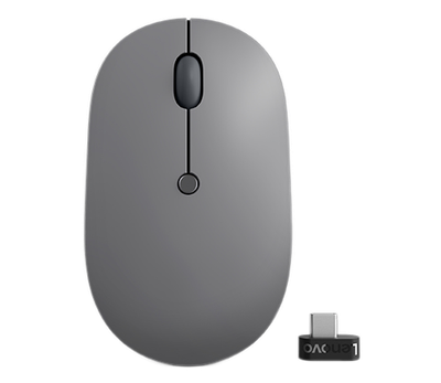 Maus Lenovo Go, USB-C, Wireless, i hirtë