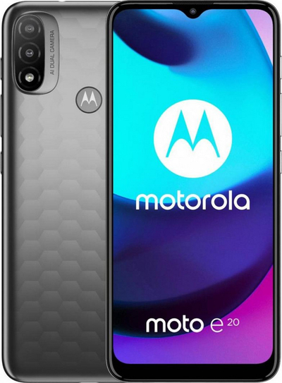 Telefon Motorola Moto E20 2 / 32 GB me dy karta SIM, i hirtë