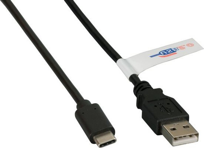 Kабел USB EFB Elektronik K5258SW.2, USB A во USB C, 2 m, USB 2.0, црна