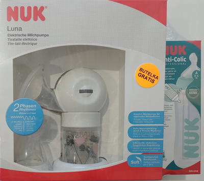 Pompe elektrike gjiri NUK Luna, dy faza, plastike, e bardhë