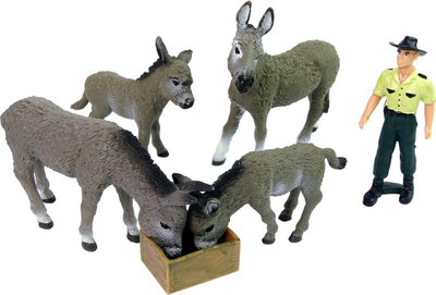Set figura Lean Sport, 4 gomarë, fermer dhe gardh, gri