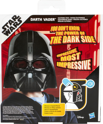 Maskë elektronike Hasbro Star Wars Darth Vader, me zëra e efekte, për kalamaj 5+, e zezë