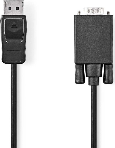 Kabllo adapteri Nedis DisplayPort në VGA, 2m, 1080p, i zi