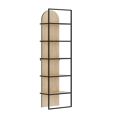 Raft për libra Decortie Archy 180x53x31.7cm, kafe e hapur/zezë