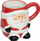 Filxhan keramik Feeric Lights & Christmas Father Christmas, 30cl, i kuq