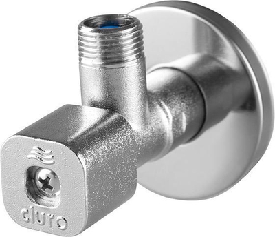 Valvul këndore Duro D ZK SOLID1234, 1/2", me filtër, argjendtë