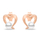 Set aksesorё Brilio Silver Romantic SET234R, vathё + qafore