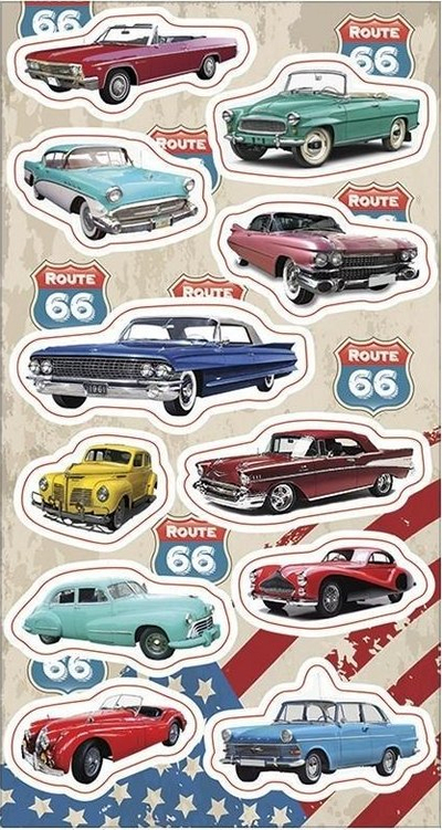 Stickers dekorativë Ranok Creative Car, set 10 copë, motive makina, shumëngjyrëshe