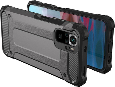 Mbrojtëse telefoni Hybrid Armor për Xiaomi Poco M4 Pro 5G, dy shtresa, antishok, e zezë