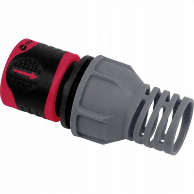 Lidhës zorresh kopshti TOOLCRAFT 1592462, 19 mm 3/4", plastik, portokalli