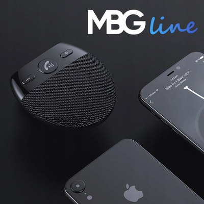 Set handsfree për makinë MBG Line SP11, Bluetooth 5.0, me altoparlant brenda, ngjyrë e zezë