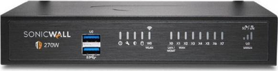 Firewall rrjeti SonicWall TZ270, disa porta RJ45, mbrojtje e fortë, ngjyrë gri