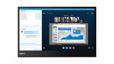 Monitor portativ Lenovo ThinkVision M14, 14", Full HD, IPS