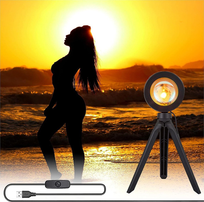 Llampa tavoline ATL ZD67E, sunrise projector, LED, e zezë