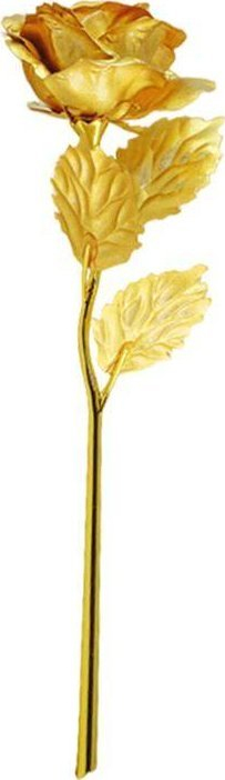 Trëndafil dekorativ AG774 Eternal Rose, metal 24K, me kuti dhurate, ngjyrë ari