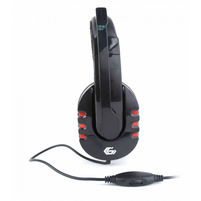 Kufje gaming MediaRange GHS-402, me mikrofon, lidhje 2x mini jack, e zezë e kuqe