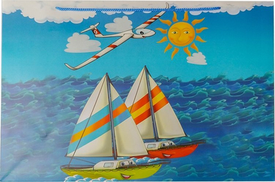 Qese dhurate XQ 9185H, 60x40x20 cm, me figura makinash, shumengjyrëshe