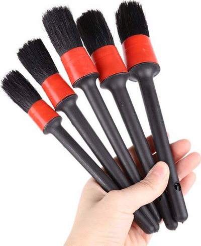 Set furçash detailing pa markë, 5 copë, qime sintetike, e zeza