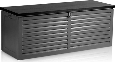 Кутија за во двор Garden Chest, 143 x 57 x 53.5 cm, 390L, црна и сива
