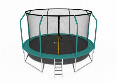Trampolinë kopshti FUNFIT PREMIUM 404cm, rrjetë e brendshme, shkallë, shumëngjyrëshe
