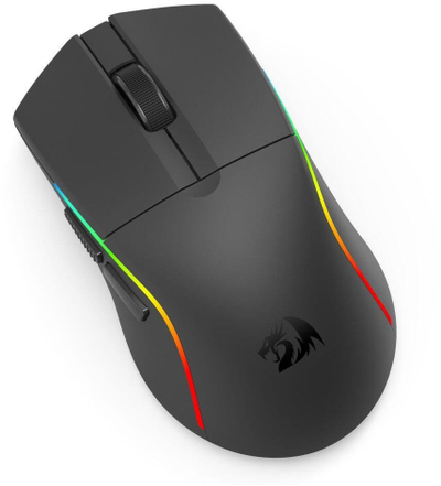 Mouse gaming Redragon M816 LIT, me kabllo, RGB, i zi