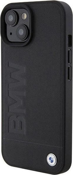 Mbulesë BMW BMHMP15SSLLBK për iPhone 15 6.1", MagSafe, lëkurë, e zezë